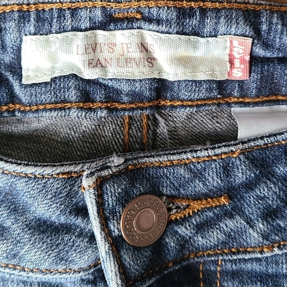 Sz 11 Vintage  Y2K red tab low rise bootcut flare Levi's medium wash denim jean - Picture 6 of 8